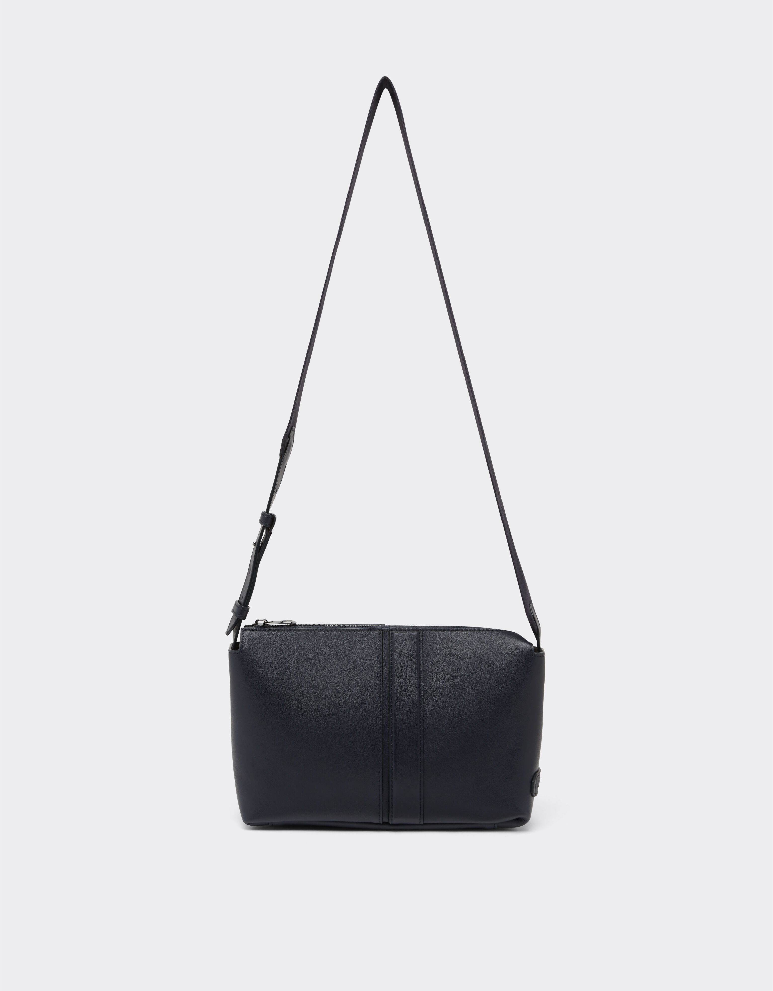 Ferrari Shoulder bag in tumbled leather Navy 22123f