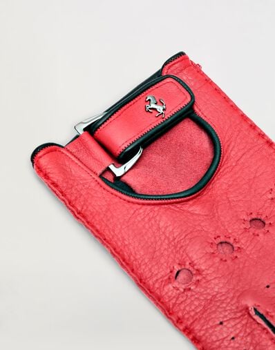 Ferrari Gants de conduite en cuir avec Cheval cabré Rosso Corsa 47148f