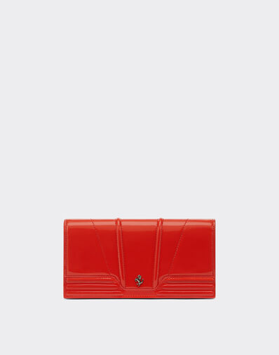 Ferrari Continental wallet in patent leather Rosso Dino 20239f