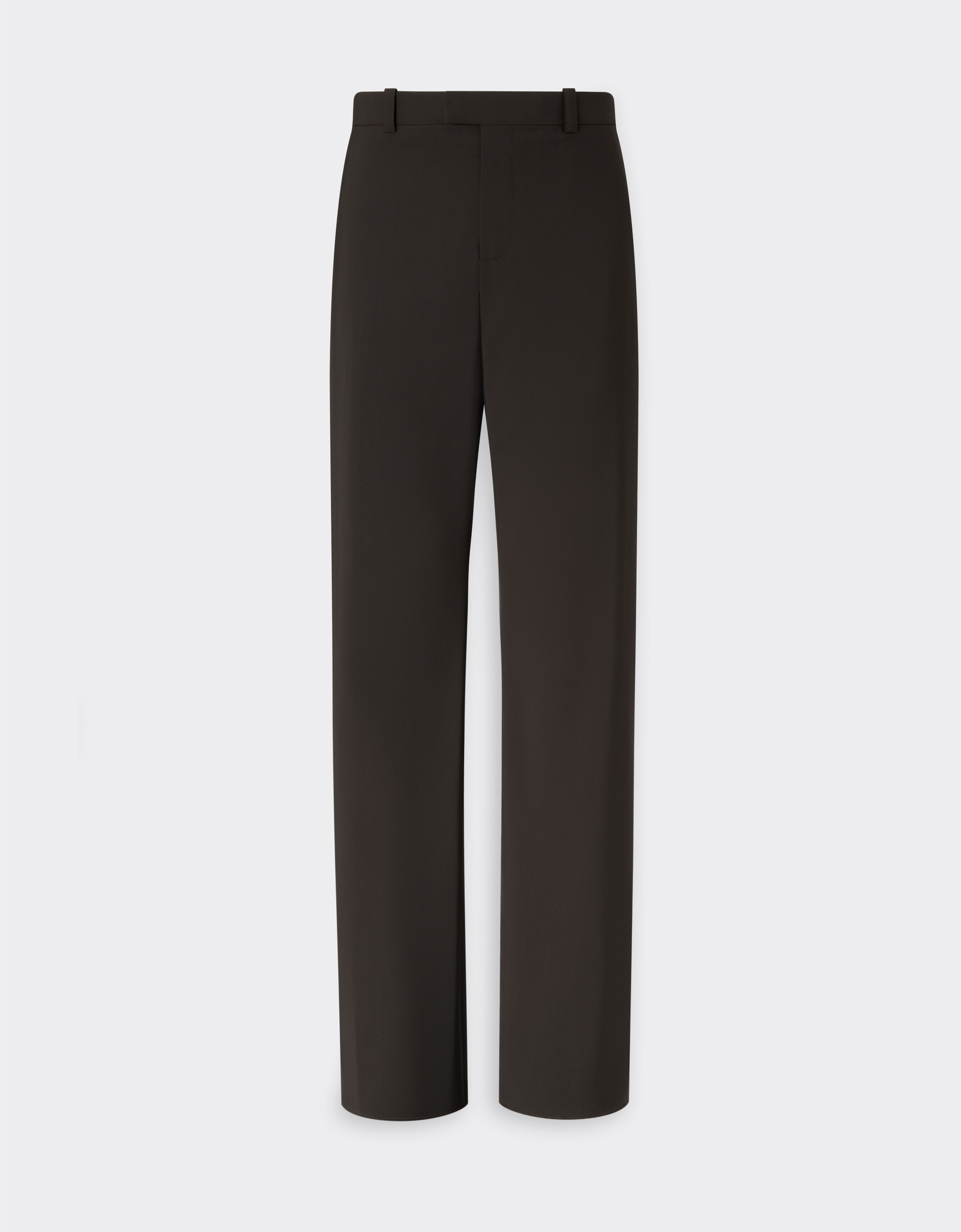 Ferrari Chino pants in cool Q-Cycle® wool Dark brown 50781f