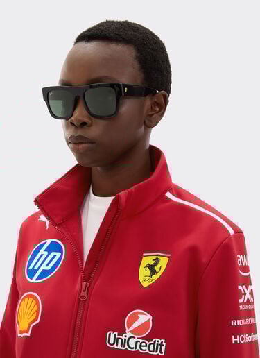 Ray-Ban for Scuderia Ferrari RB2217M in black acetate with dark green lenses Ferrari Ray-Ban for Scuderia Ferrari RB2217M in black acetate with dark green lenses Black LA01Kf