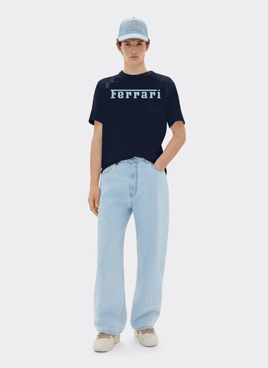 Ferrari Ferrari x Charles Leclerc T-shirt with Ferrari logo Navy 22293f