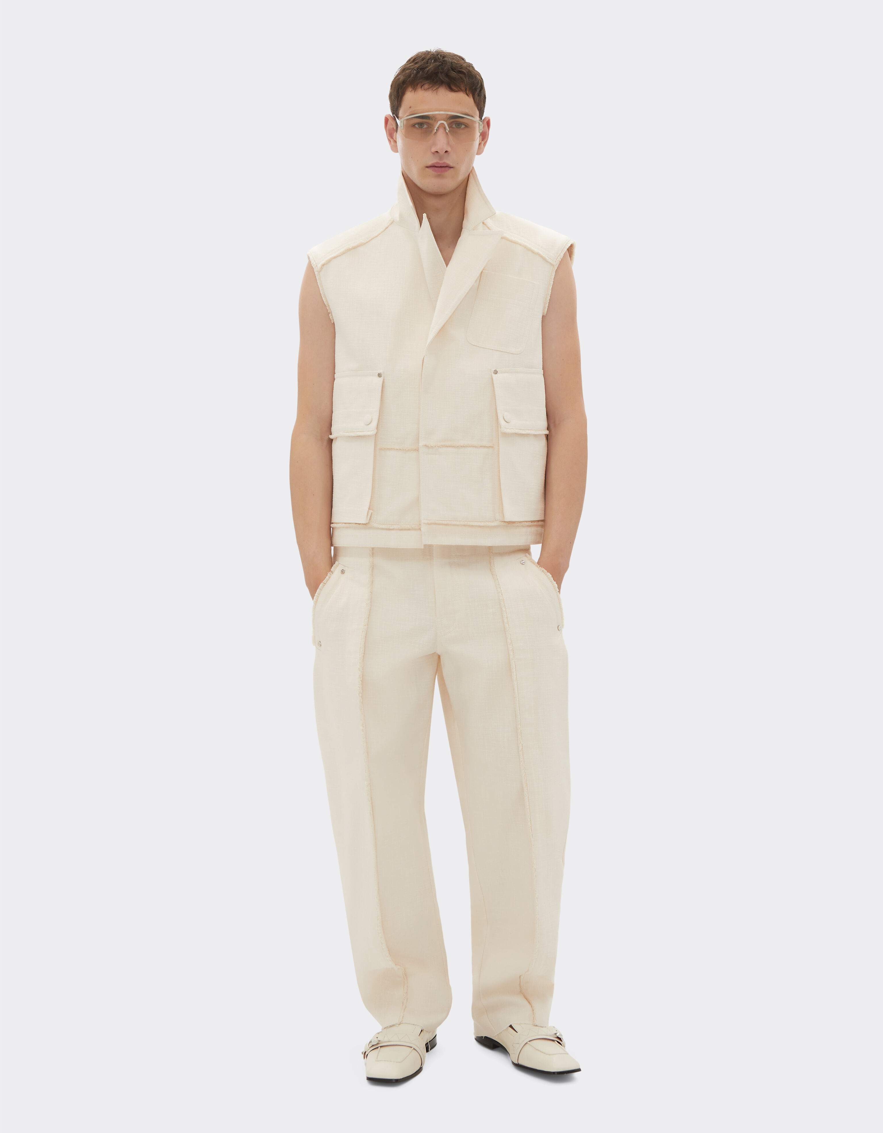 Ferrari Malfilè cotton vest Avorio 50953f