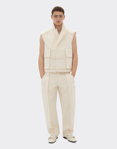 Ferrari Malfilè cotton vest Avorio 50953f