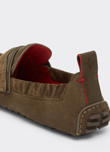 Nappa leather driver shoes Ferrari Nappa leather driver shoes Khaki Green 50772f