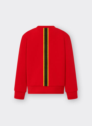 Ferrari Cotton jumper with 3D taping Rosso Corsa 48527fK