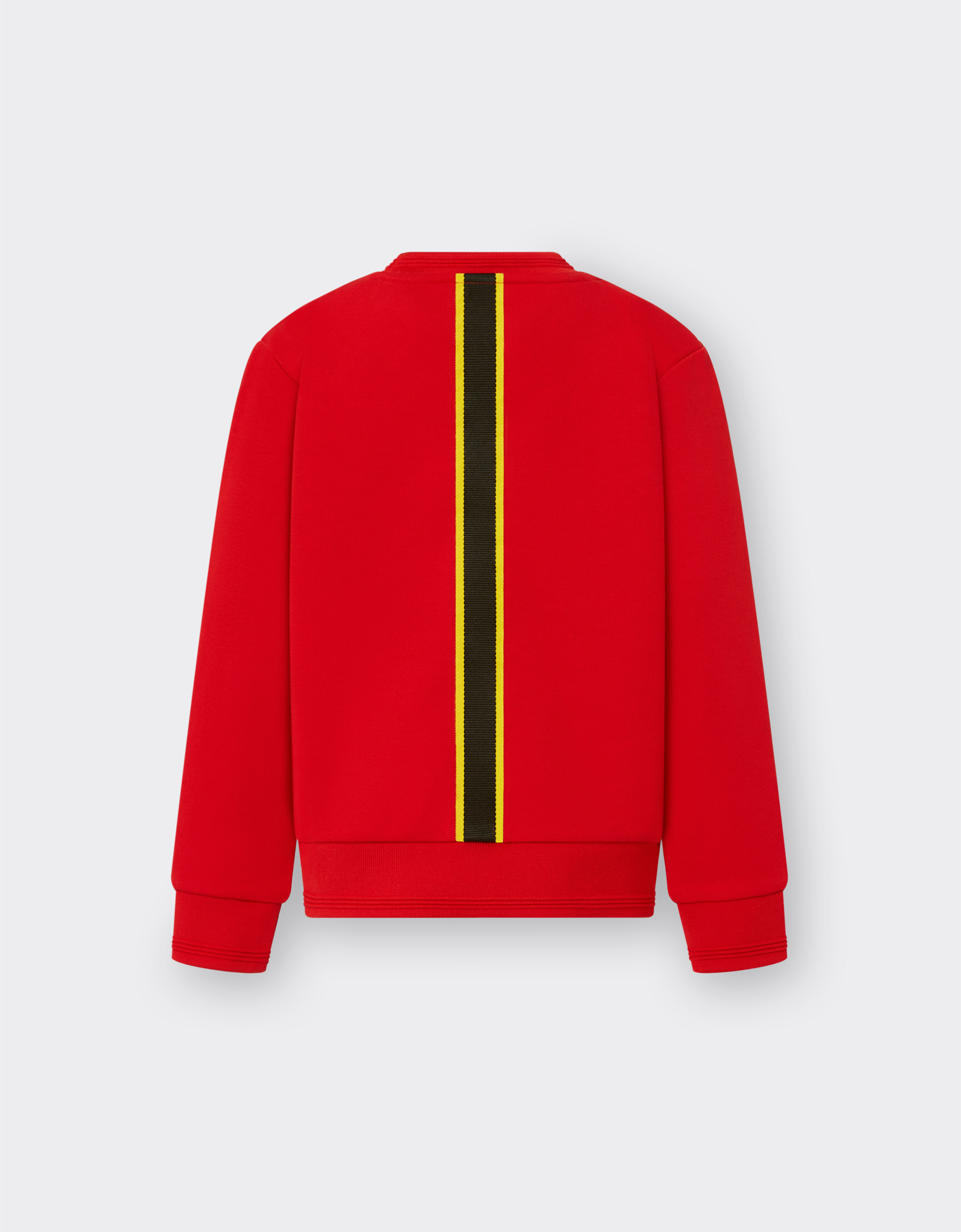 Ferrari Cotton jumper with 3D taping Rosso Corsa 48527fK