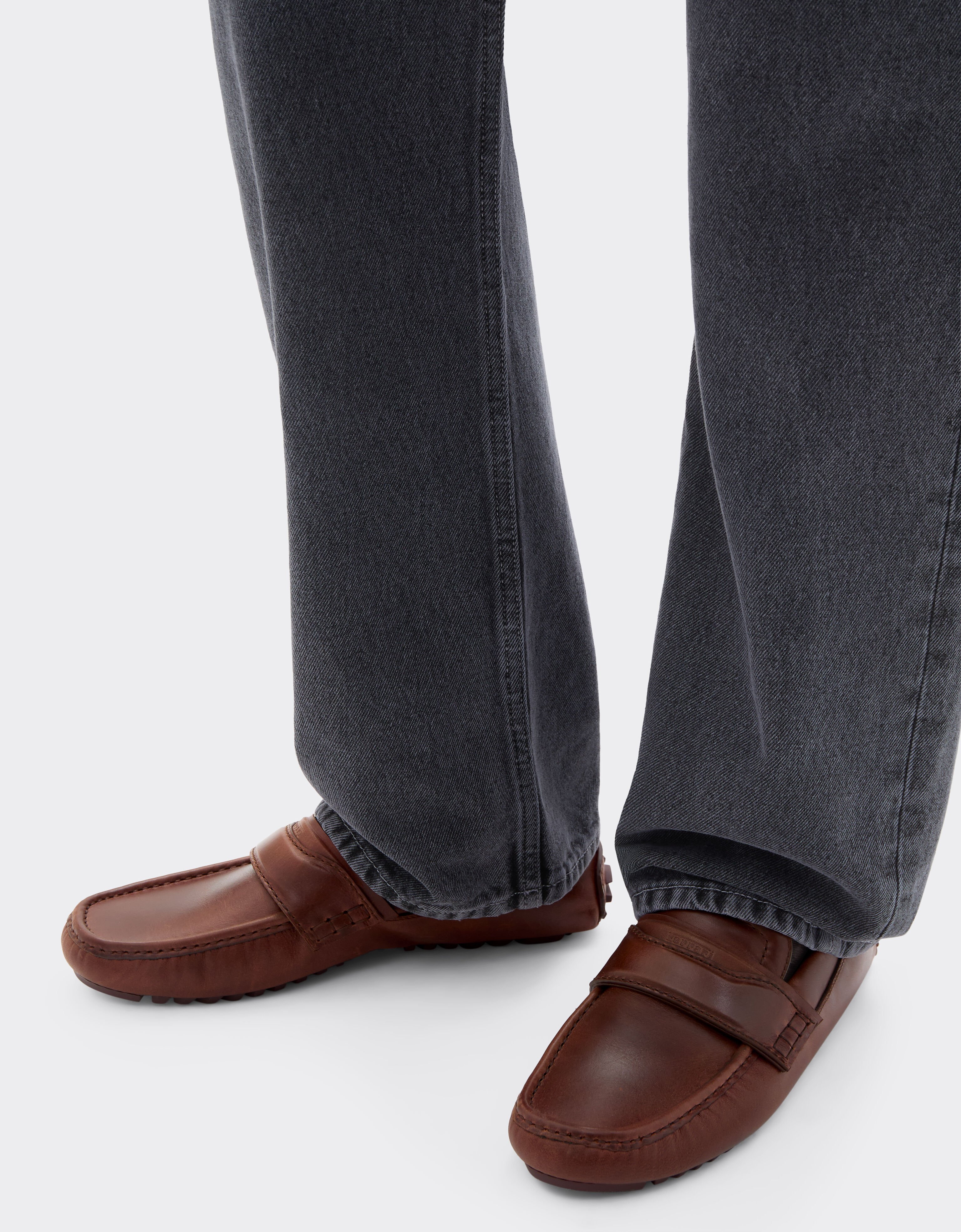 Ferrari Nappa leather driver shoes Brown 49990f