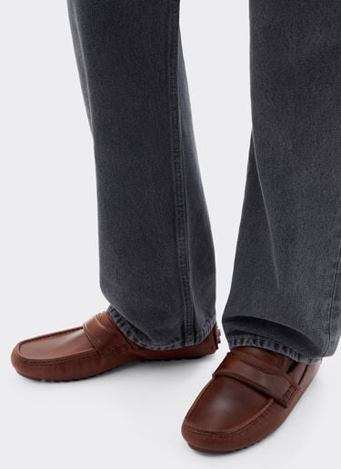 Ferrari Nappa leather driver shoes Brown 49990f