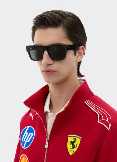 Ferrari Ray-Ban for Scuderia Ferrari RB2217M in black acetate with dark green lenses Black LA01Kf