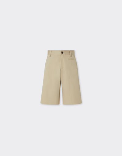 Ferrari Pantalones pantalones cortos de gabardina de algodón Beige 22336fK