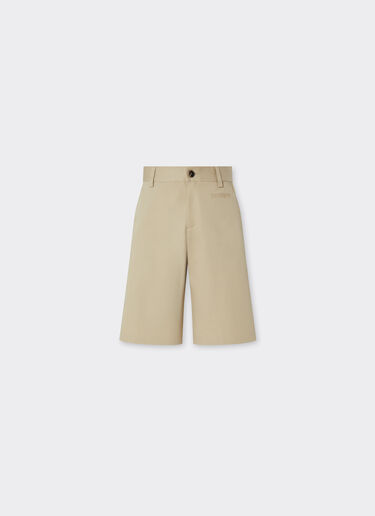 Ferrari Pantalones pantalones cortos de gabardina de algodón Beige 22336fK