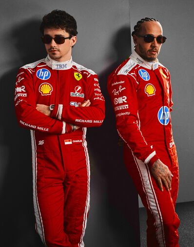 Ferrari Ray-Ban pour Scuderia Ferrari RB8329M en métal noir avec verres marron miroir rouge foncé Nero LA0JWf