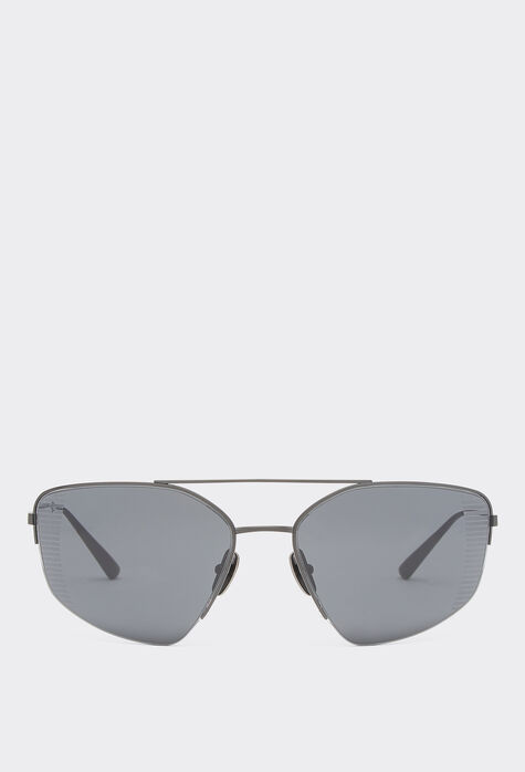 Ferrari Ferrari sunglasses in black titanium with grey polarised lenses Black Matt F1250f