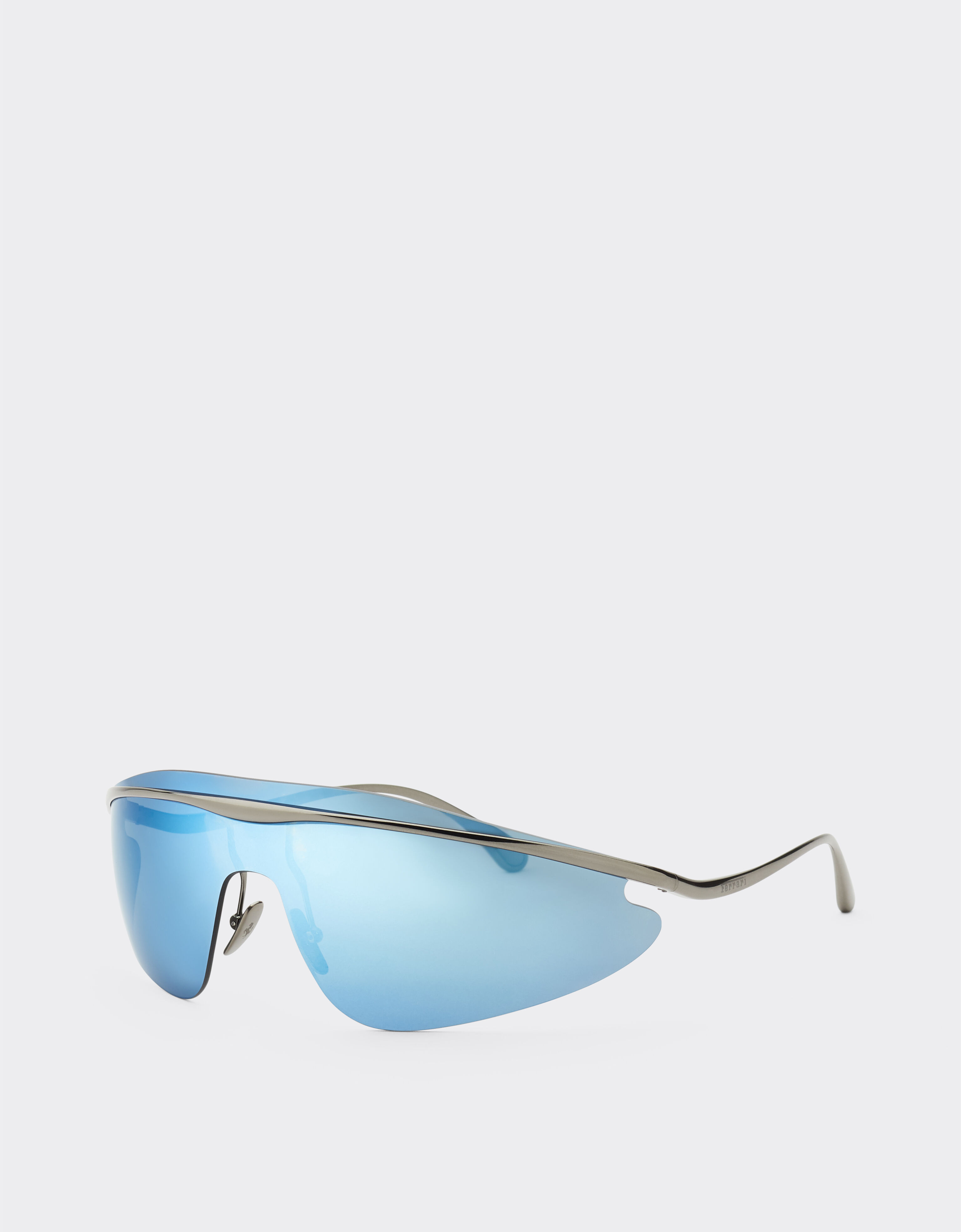 Ferrari Ferrari shield sunglasses in gunmetal grey with blue mirror lens Dark Grey F1531f
