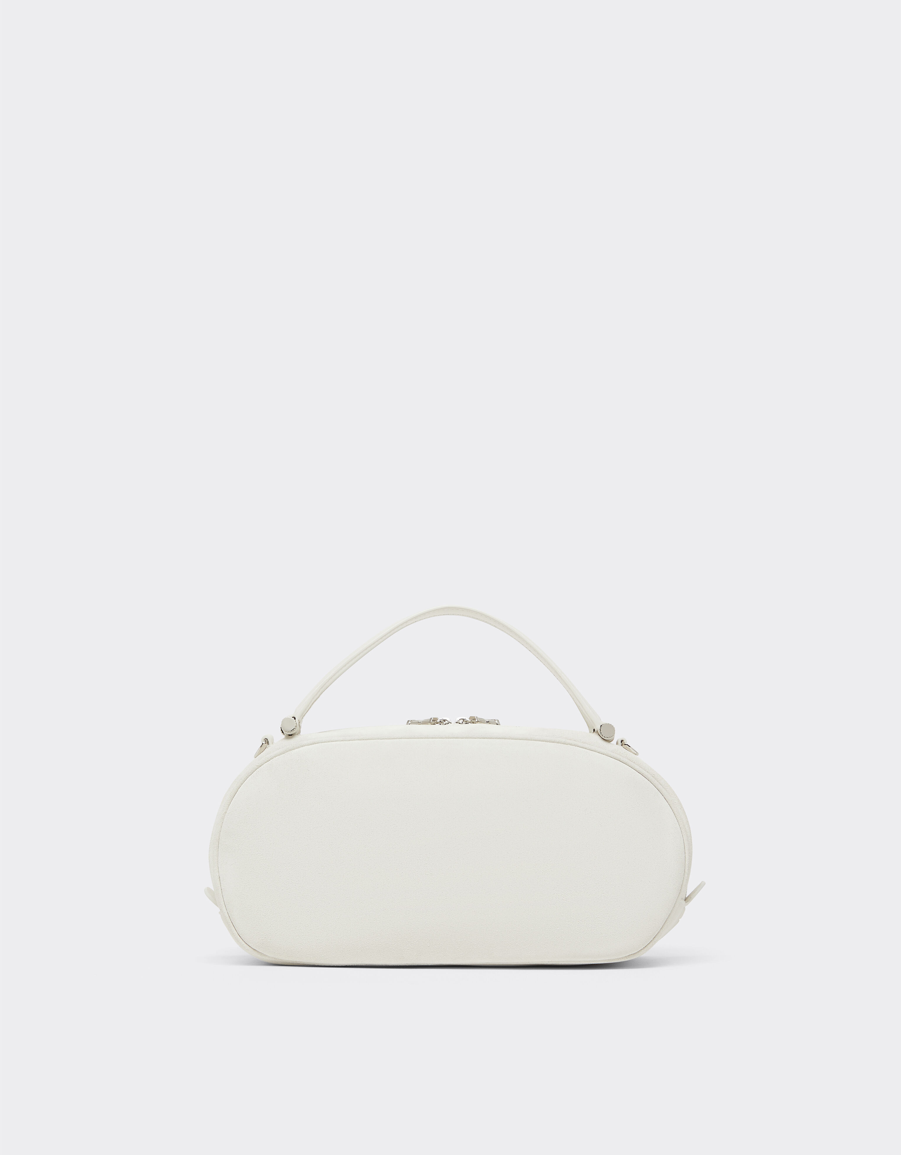 Ferrari Ferrari Dino Mini Bowling Bag Soft in suede and leather Avorio 51175f