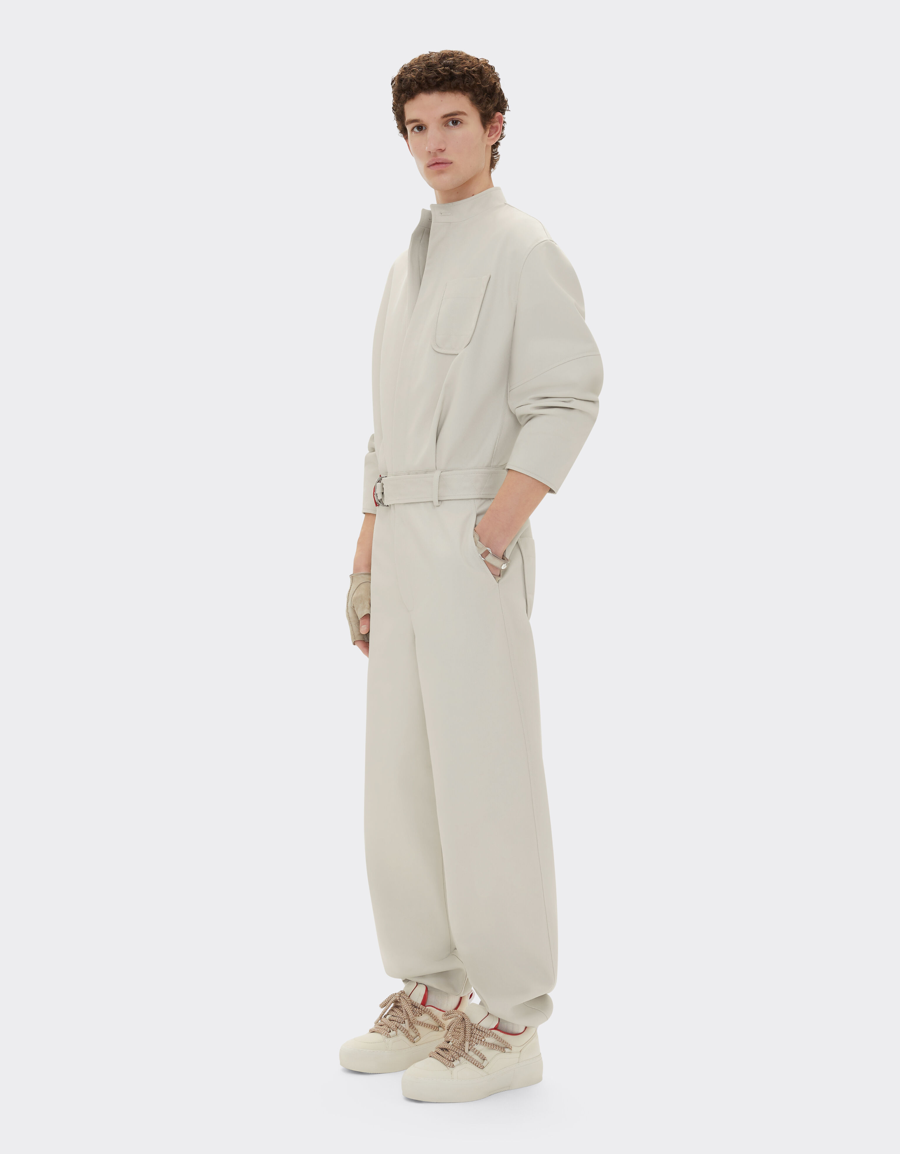 Ferrari Ferrari x Charles Leclerc cotton jumpsuit Ecru 22258f