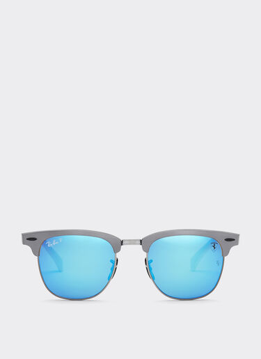 Ferrari Ray-Ban pour Scuderia Ferrari RB3807M en métal gris avec des verres gris miroir bleu polarisés Ingrid F1514f