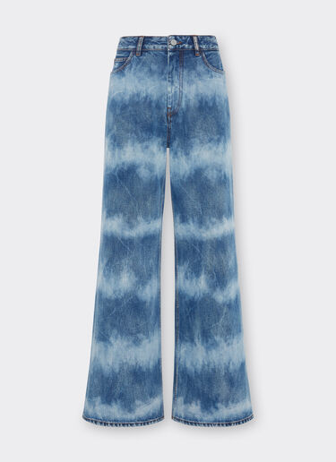 Ferrari Ferrari x Charles Leclerc tie-dye denim five-pocket trousers Dark Denim 22779f
