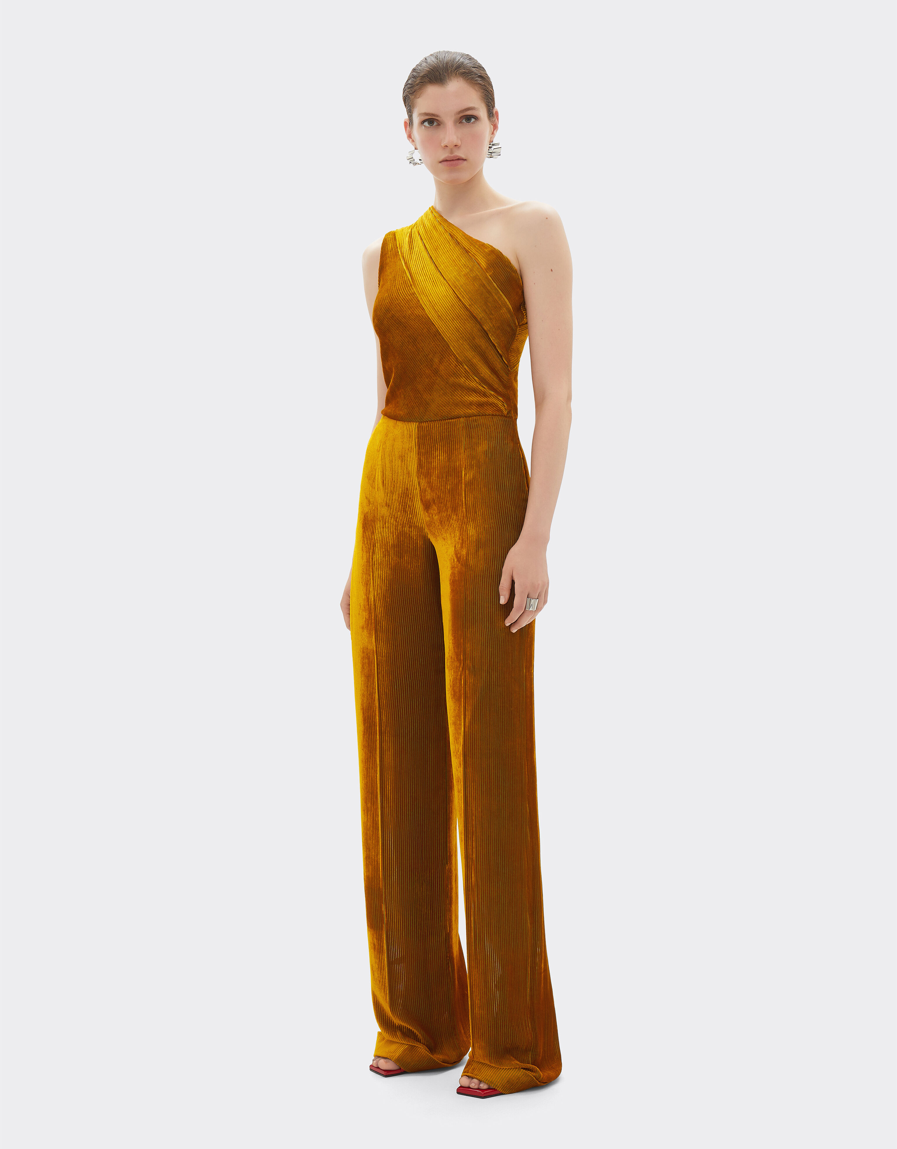 Ferrari Shiny corduroy jumpsuit Gold 22647f