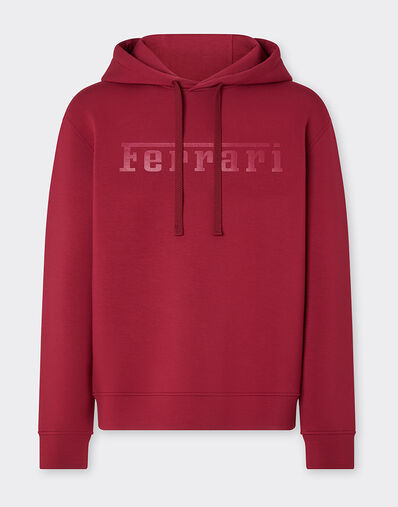 Ferrari Hooded sweatshirt in scuba Cherry 49280f