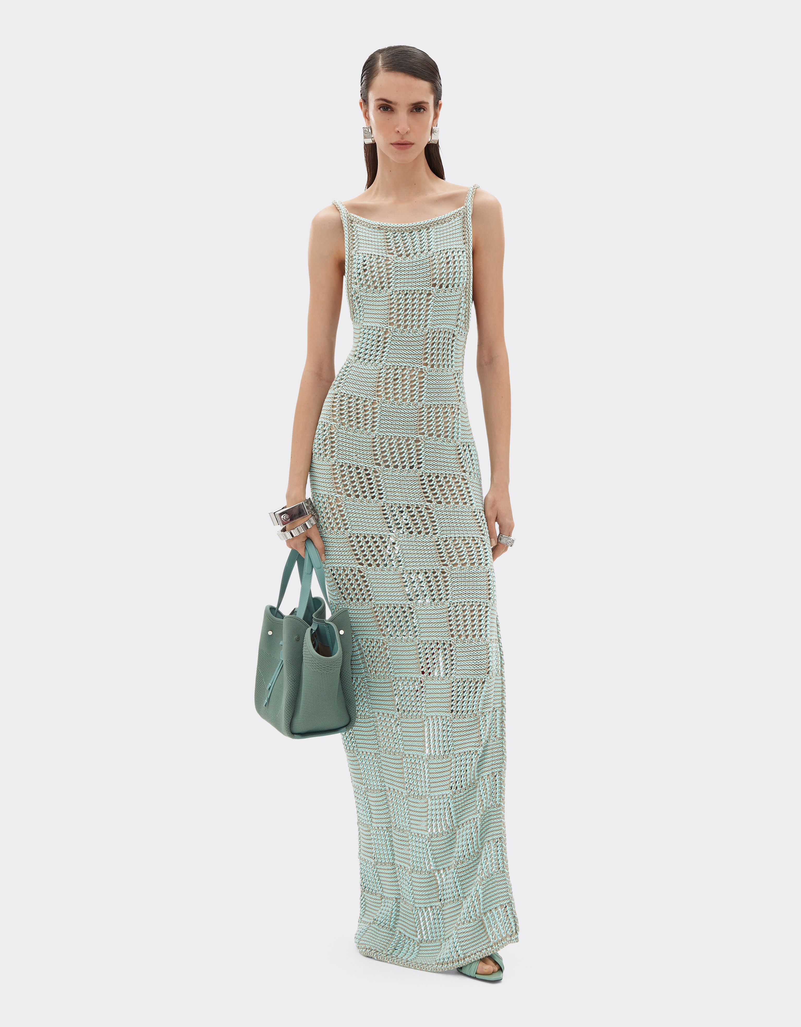 Ferrari robe longue en coton 3D Granite Green 50123f