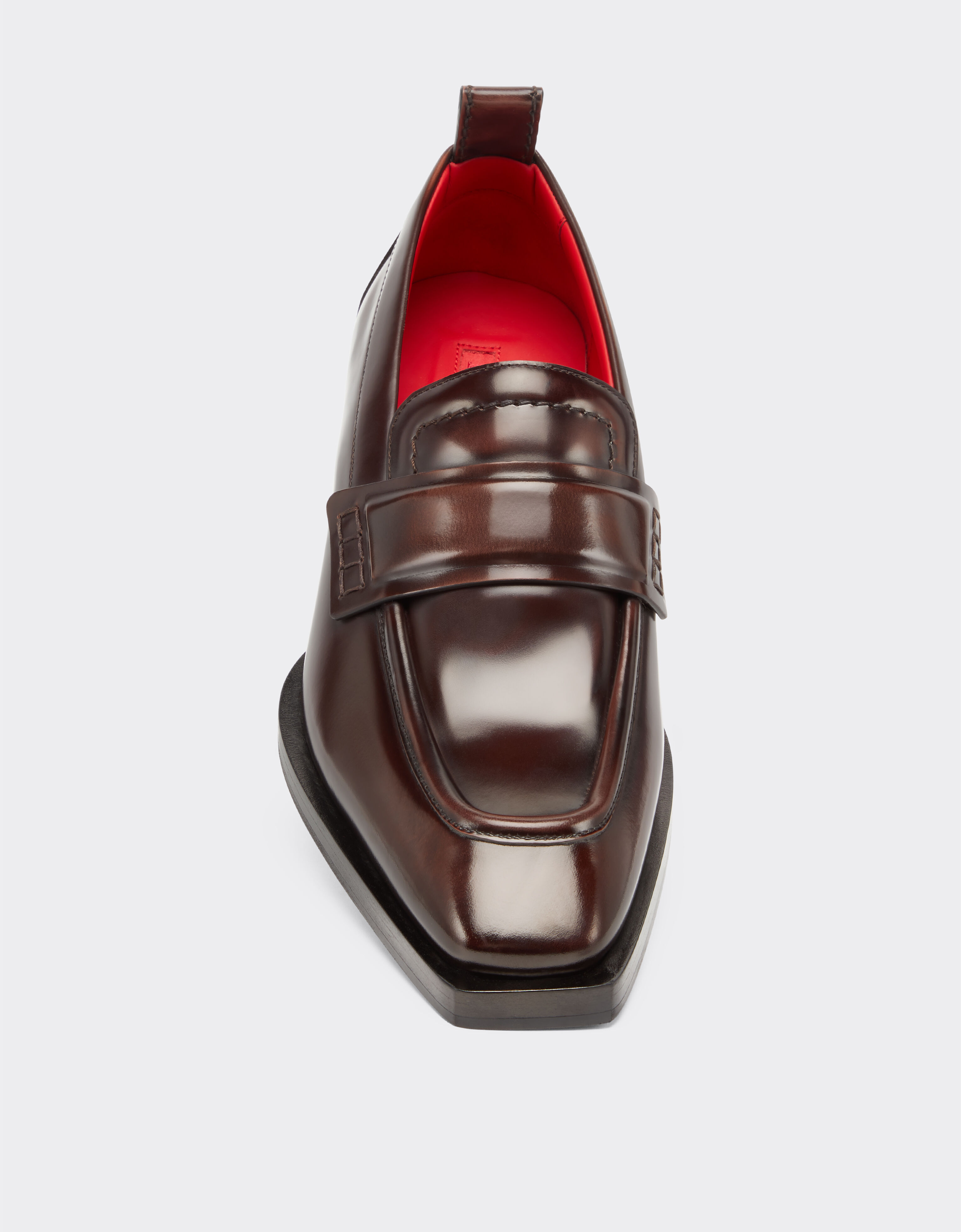 Ferrari 手工磨面皮革乐福鞋 Brown 22013f