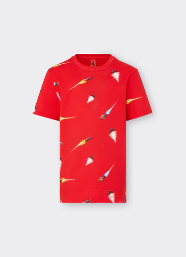 Ferrari コットン Tシャツ Ferrari Carsプリント Rosso Corsa 20163fK