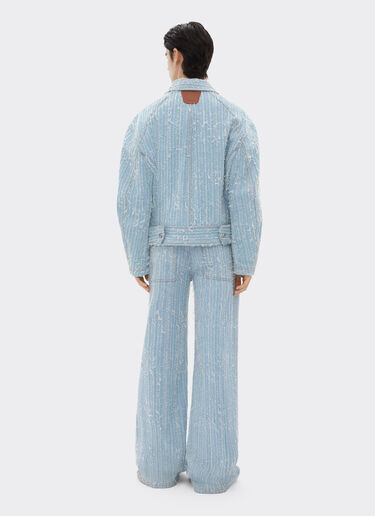 Ferrari Veste en jean effiloché et décoloré Denim clair 22417f