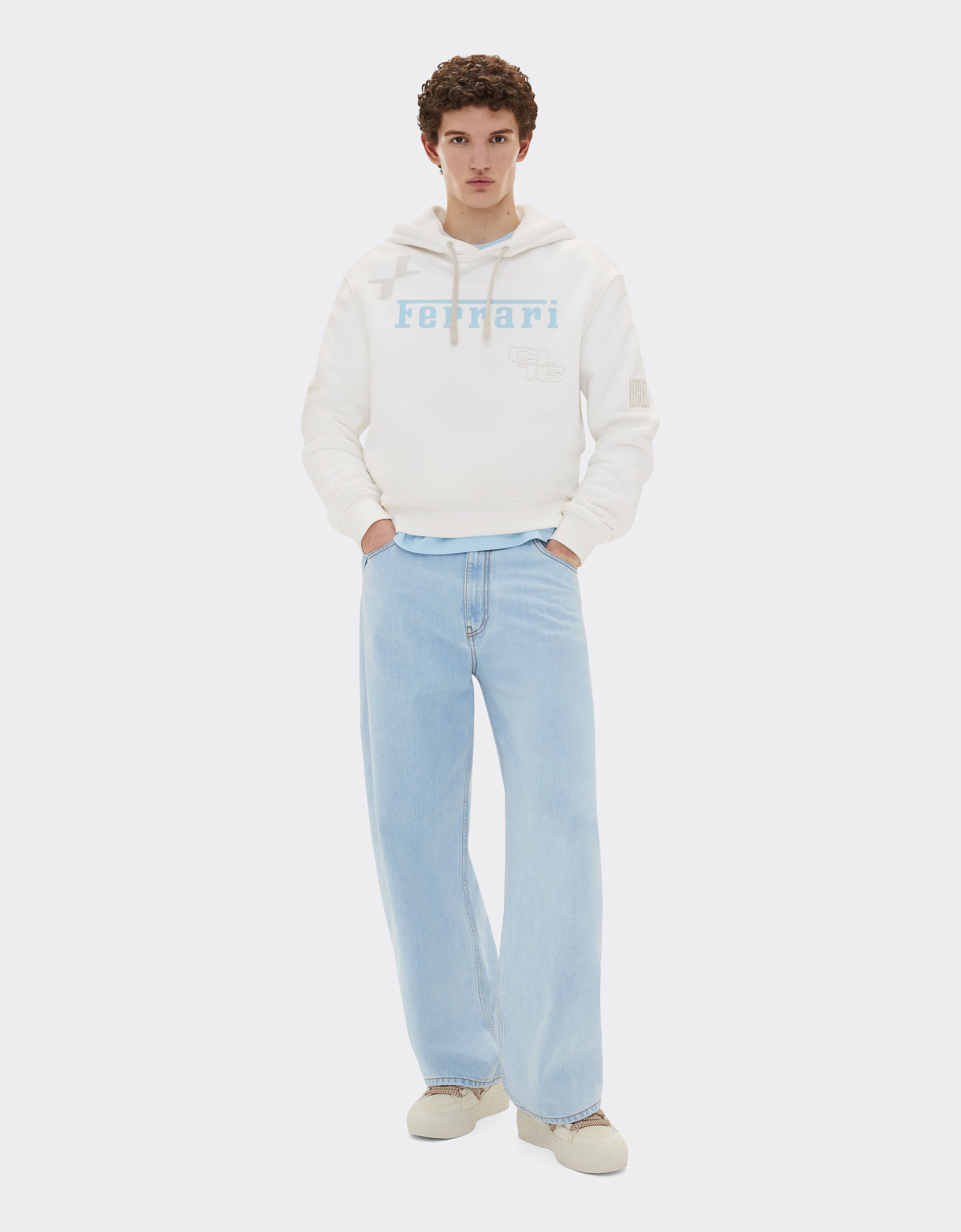 Ferrari Sweat à capuche Ferrari x Charles Leclerc Blanc optique 49124f