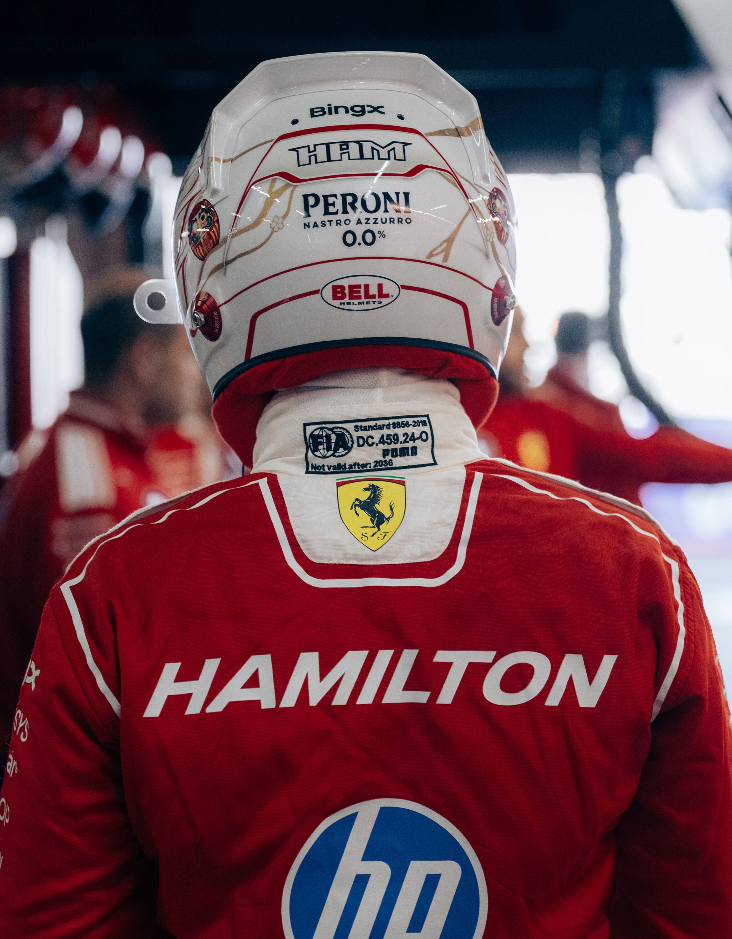 Ferrari Hamilton Special Edition Japanese GP Helmet in 1:1 scale Multicolore LS0OT3062EXT0001f