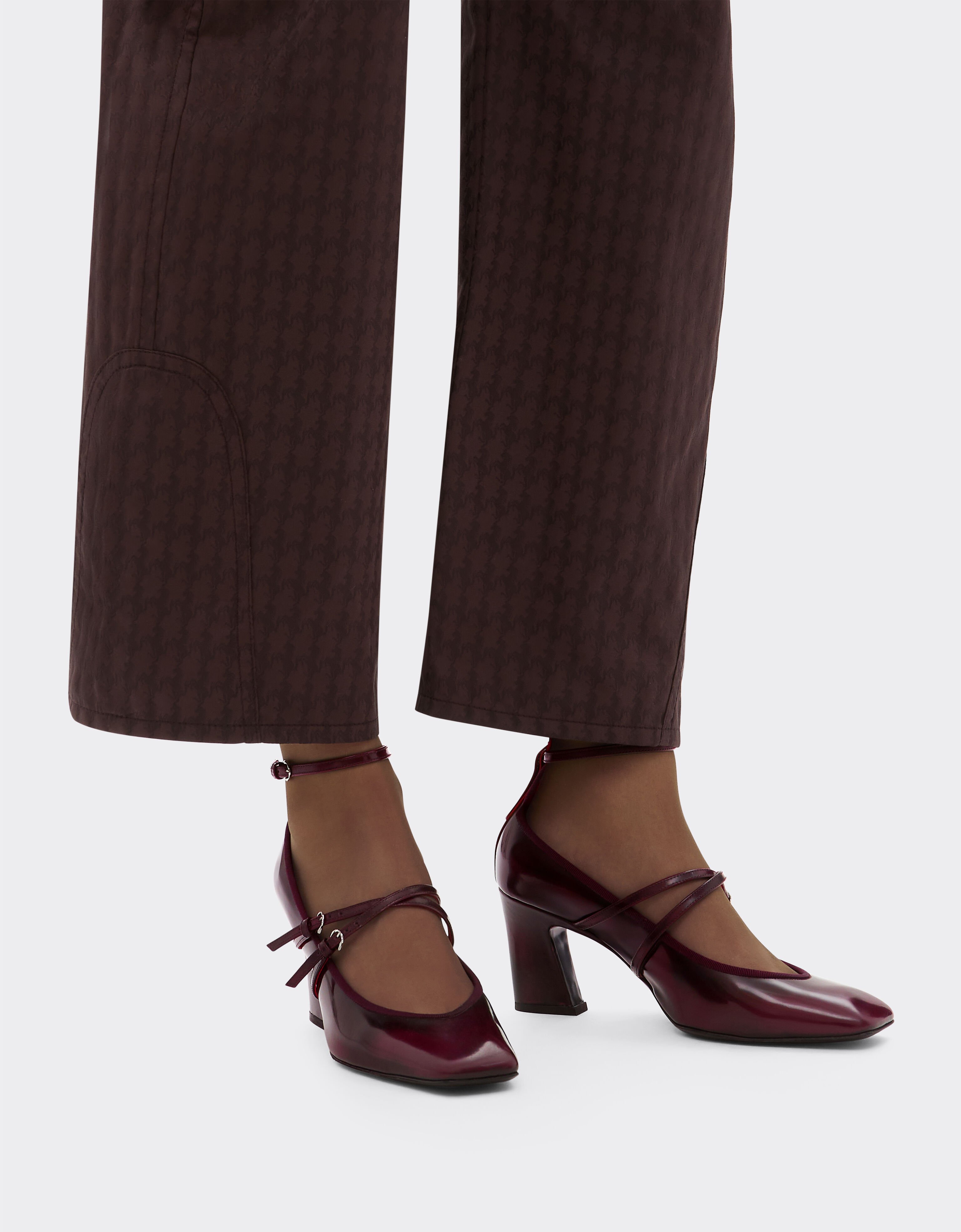 Ferrari Leather Mary Jane pumps Cherry 22732f