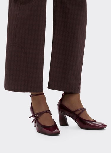Leather Mary Jane pumps Ferrari Leather Mary Jane pumps Cherry 22732f
