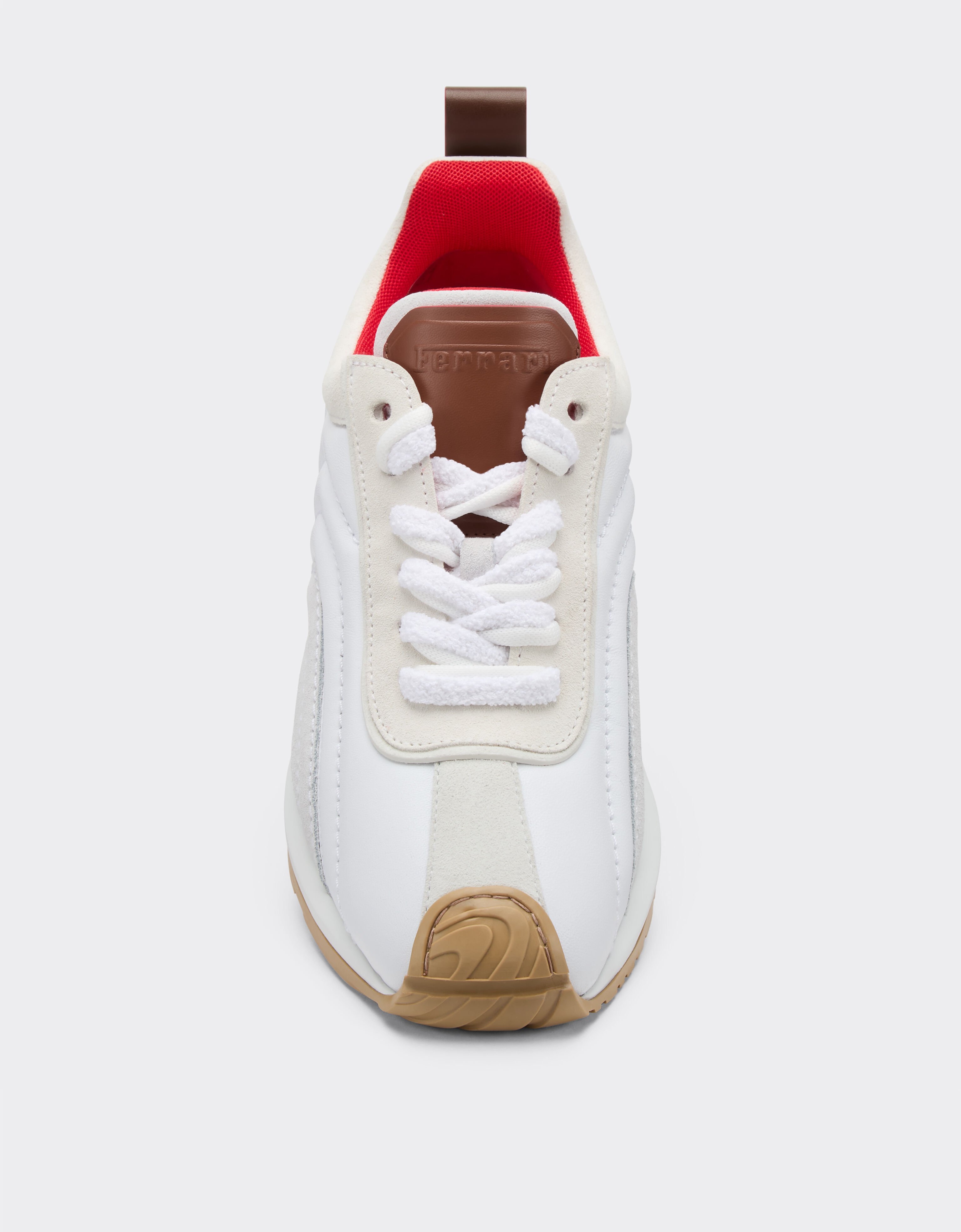 Ferrari Leather and suede sneakers Optical White 50379f
