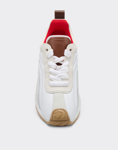 Ferrari Leather and suede sneakers Optical White 50379f