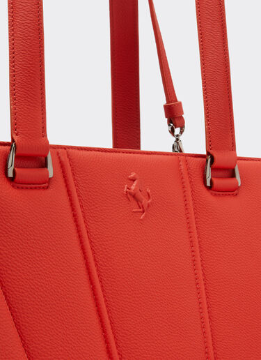 Ferrari Boston bag in textured leather Rosso Dino 20328f