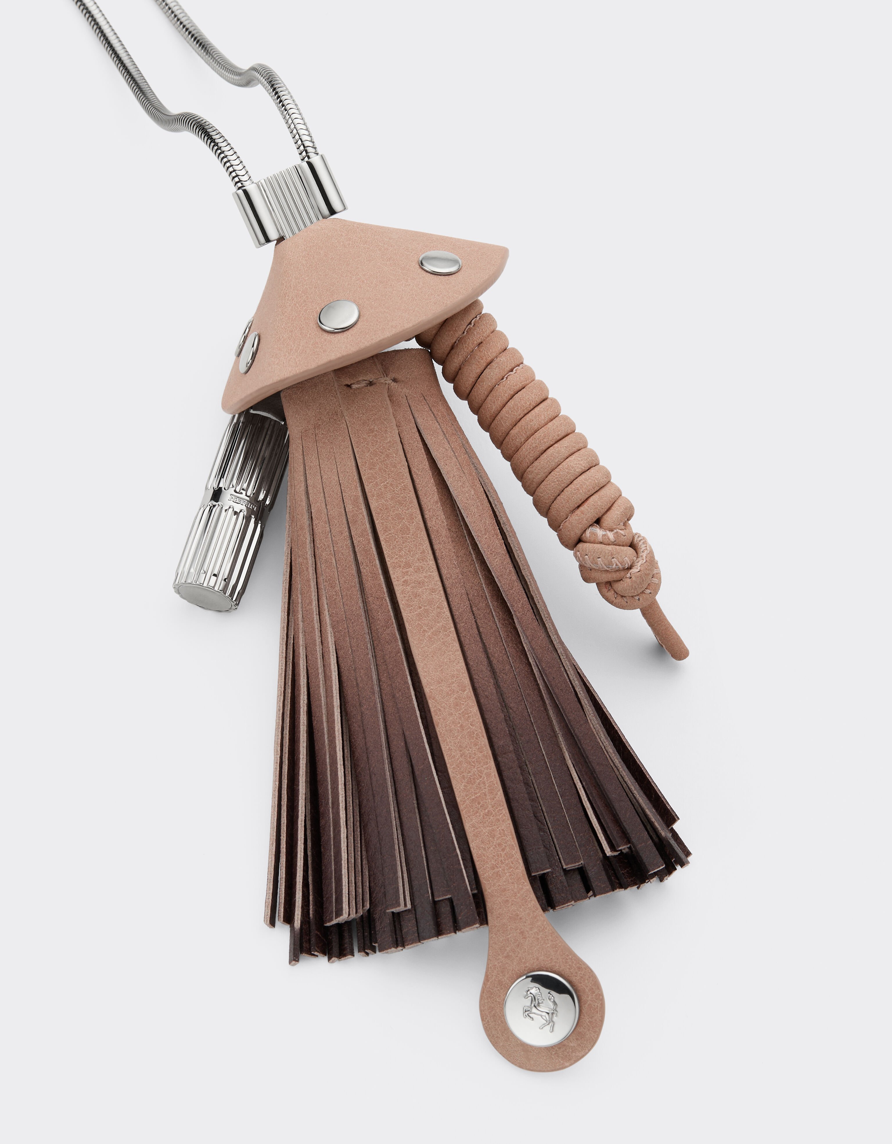 Ferrari Metal and shaded leather necklace Cipria 51082f