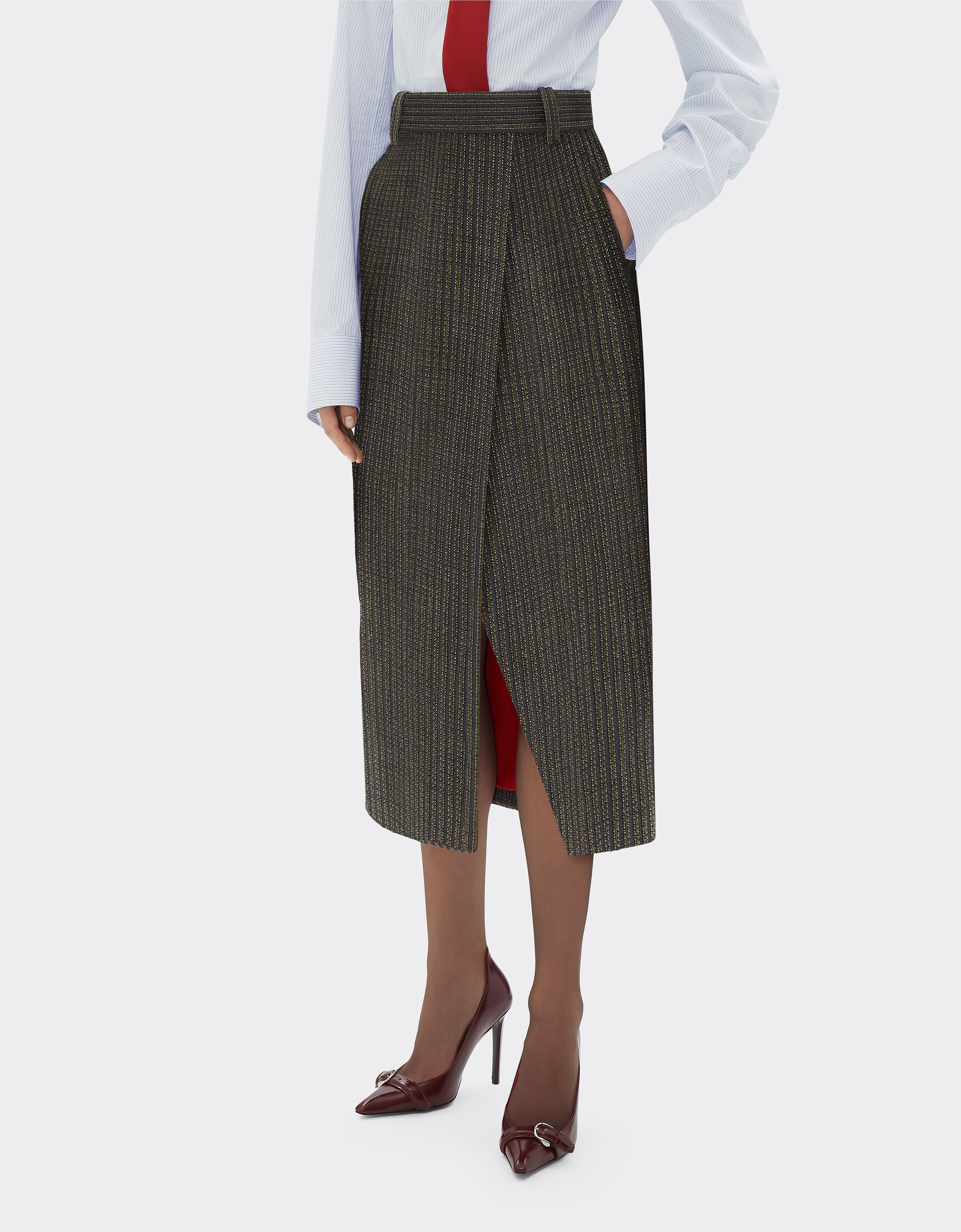 Ferrari Skirt in pinstripe wool Anthracite 49801f
