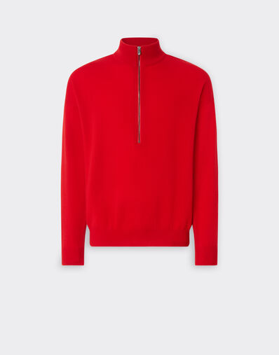 Ferrari Cashmere sweater with zip Rosso Dino 21652f