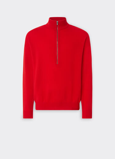 Ferrari Cashmere sweater with zip Rosso Dino 21652f
