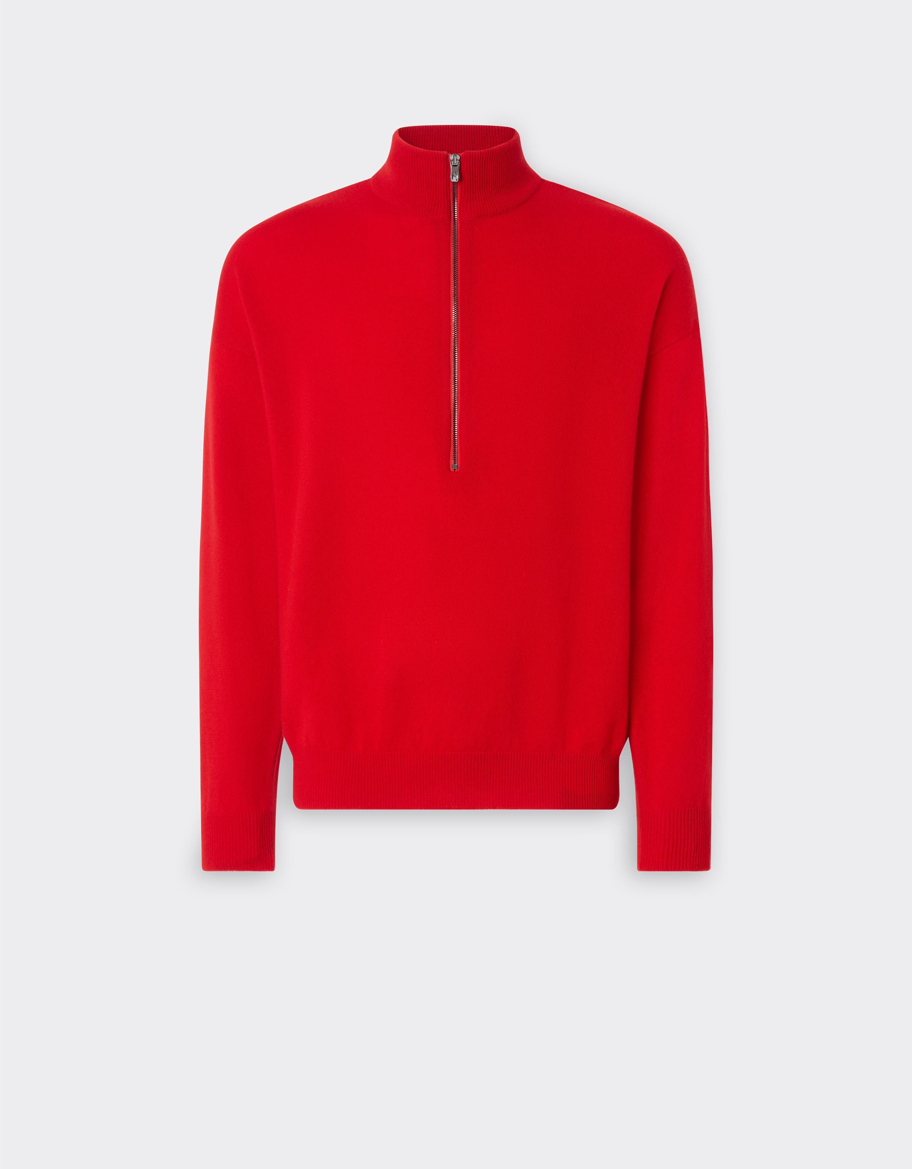 Ferrari Cashmere sweater with zip Rosso Dino 21652f
