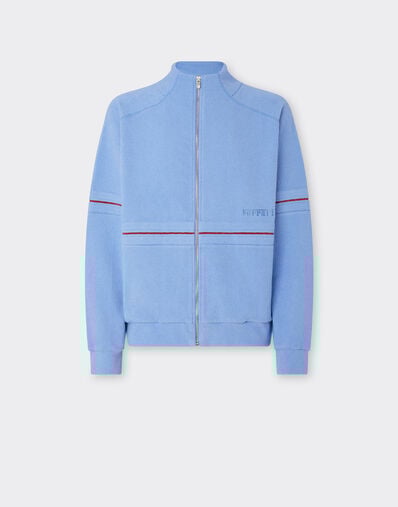 Ferrari Full zip Japanese fleece sweatshirt Oxford Blue 51017f