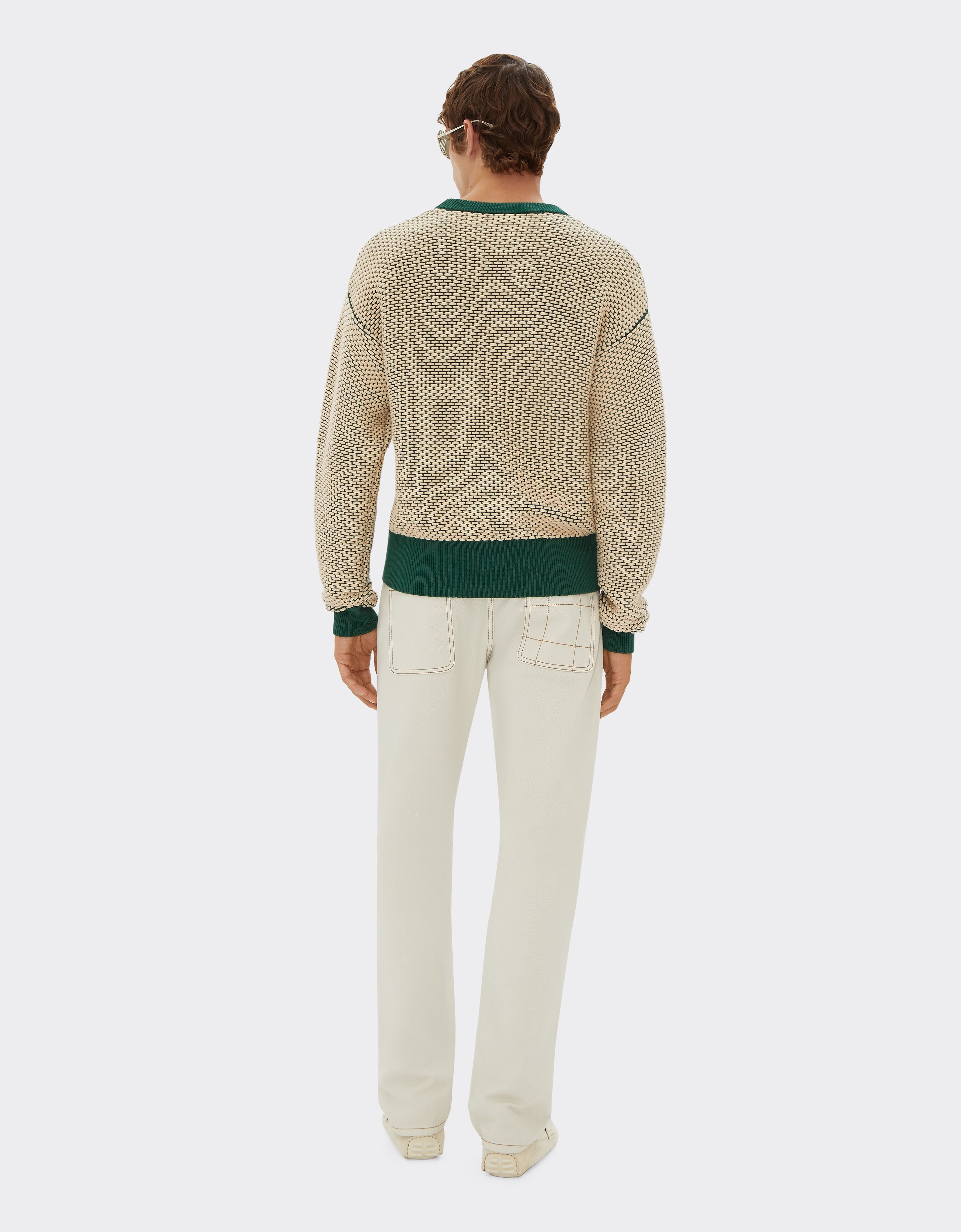 Ferrari Jumper in 3D-effect cotton-blend fabric Ecru 21837f