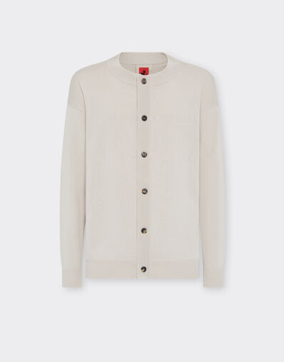 Ferrari Cotton and silk cardigan Ecru 21995f