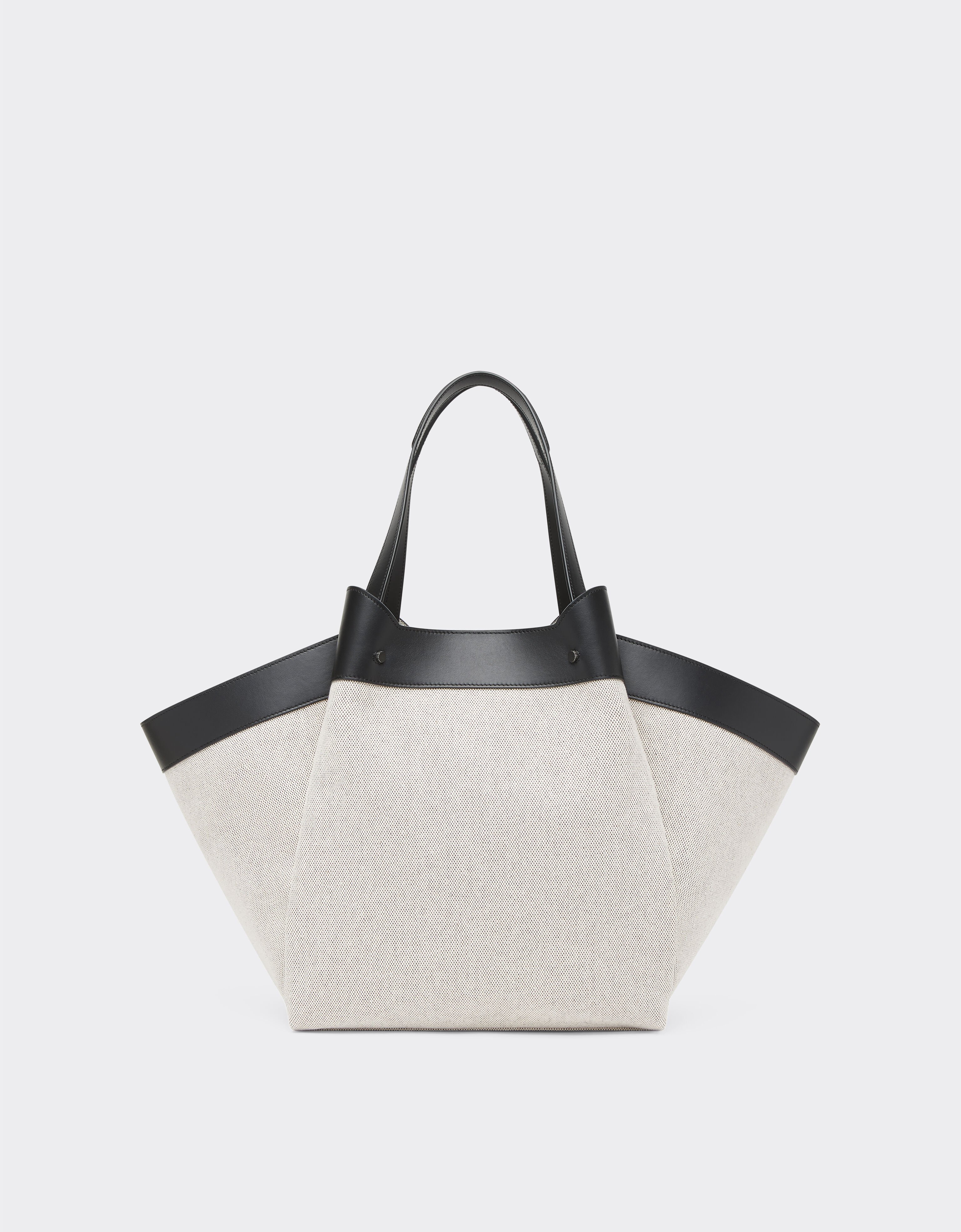 Ferrari Ferrari tote bag in canvas and leather Black 21976f