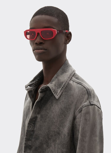 Ferrari Red Ferrari sunglasses in acetate and leather with red lens Red F1540f