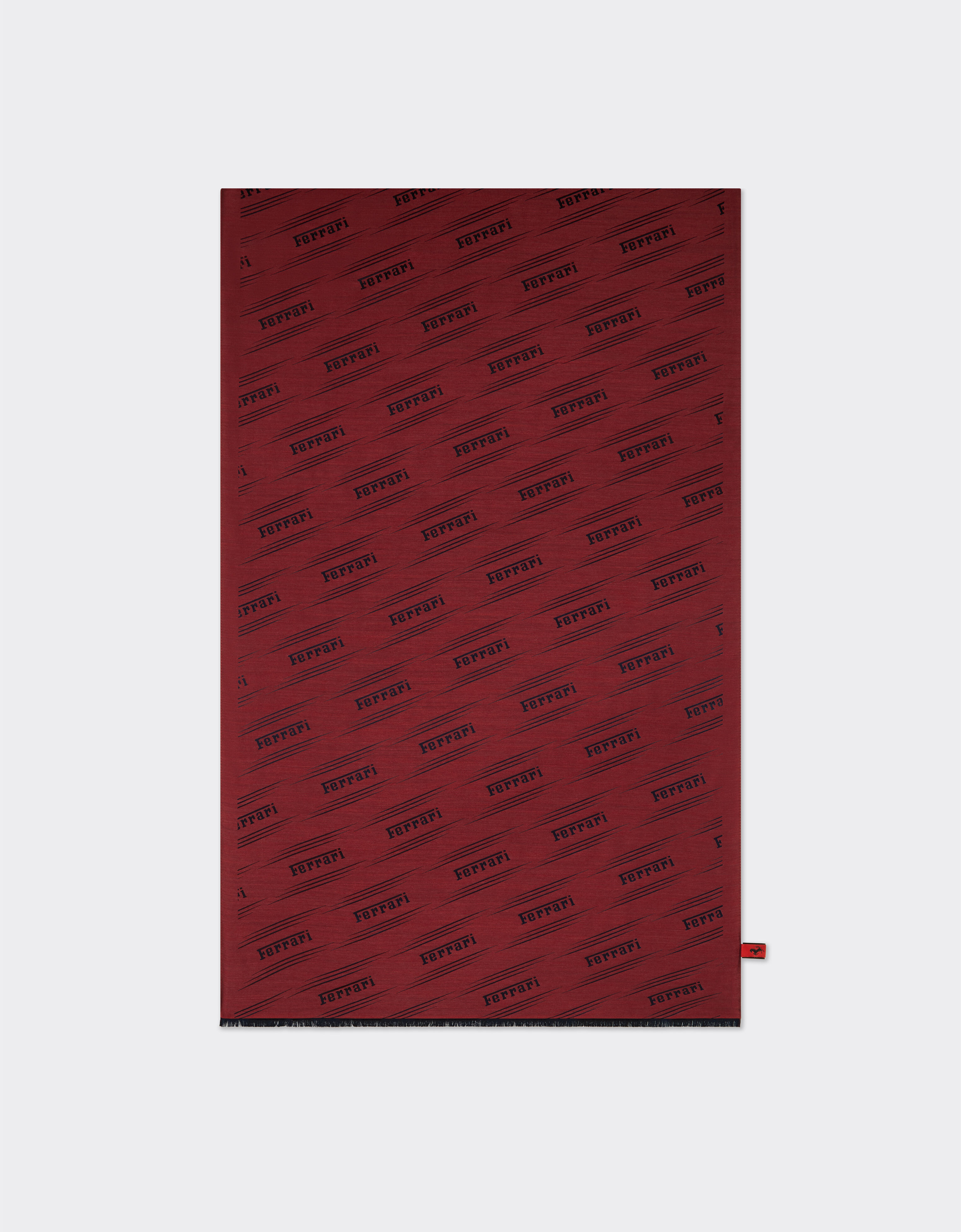 Ferrari Scarf in silk and cashmere with Ferrari motif Navy 47072f