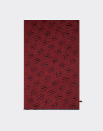 Ferrari Scarf in silk and cashmere with Ferrari motif Giallo Modena 22223f
