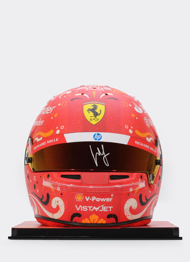 Ferrari Carlos Sainz Mexico 2024 Special Edition helmet in 1:1 scale with authentic signature Racing red LA00If