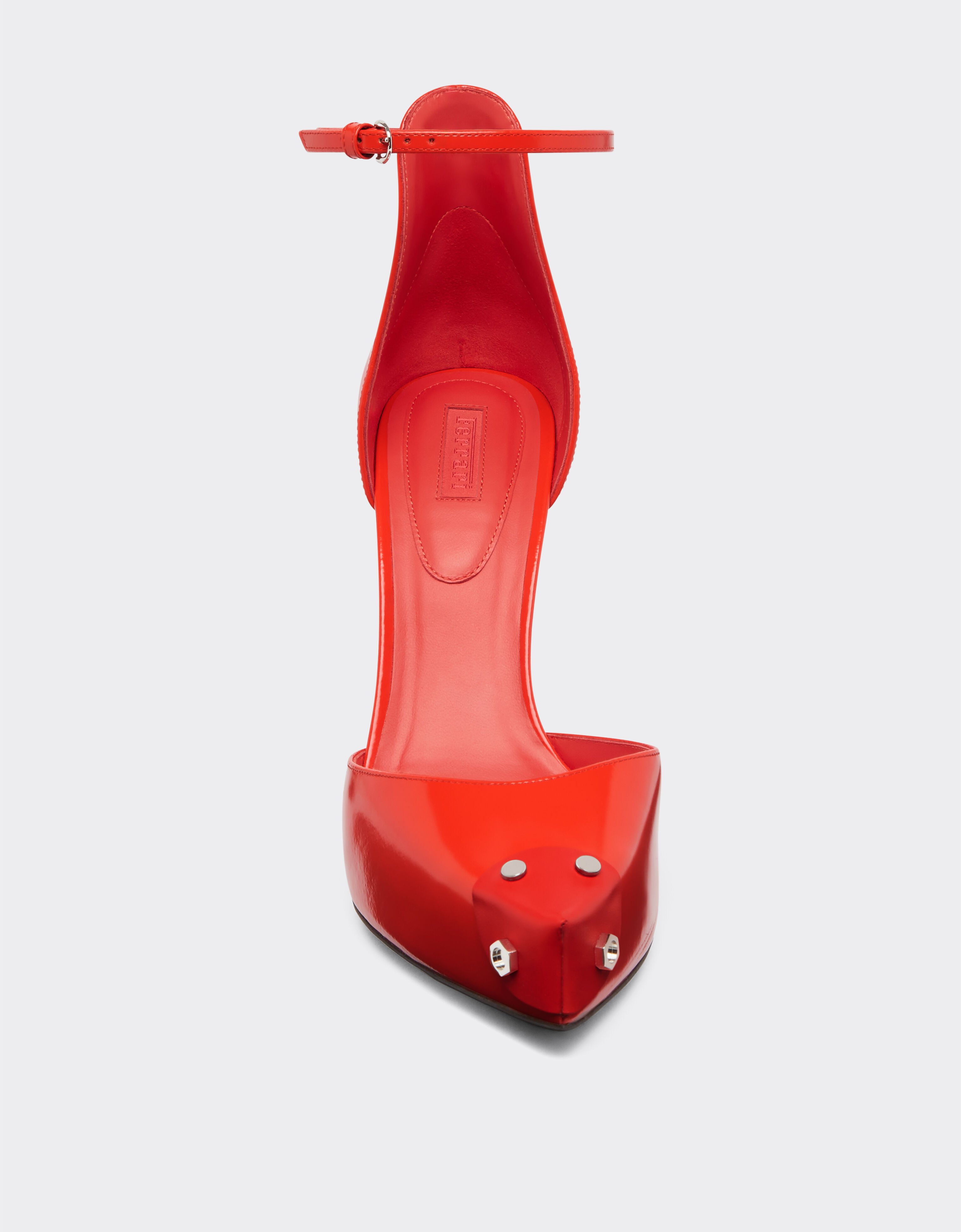 Ferrari Zapato de salón de piel cepillada Rosso Dino 22127f